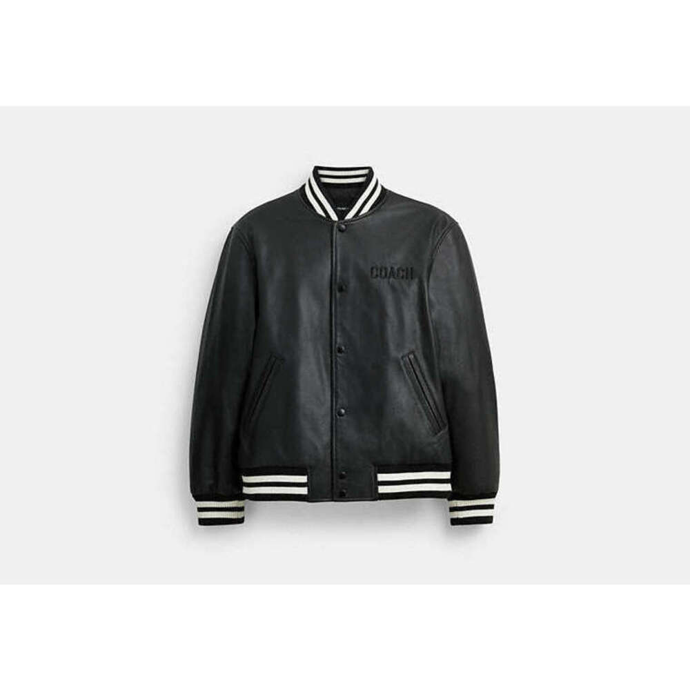 Leather Varsity Jacket - image 1